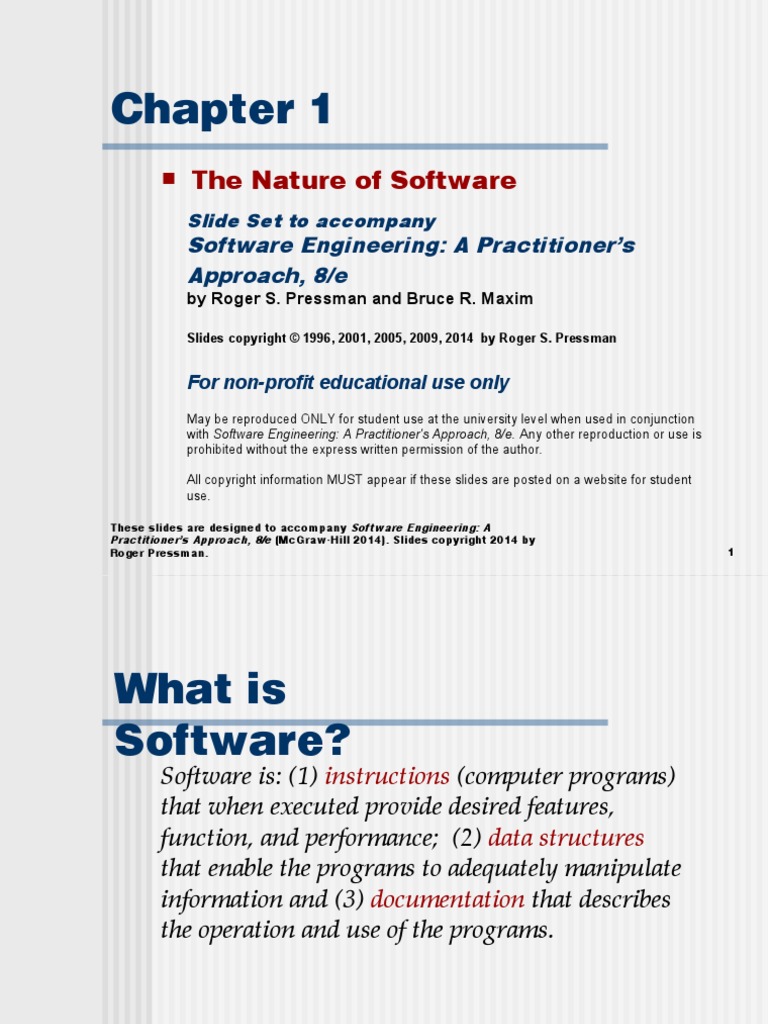 The Nature of Software: Software Engineering: A Practitioner's Approach ...