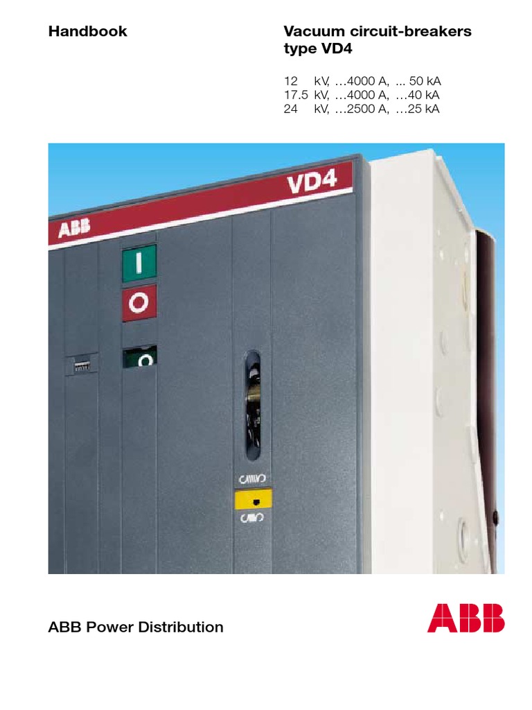 ABB VD4 Circuit Breaker Handbook | PDF | Electric Arc | Anode