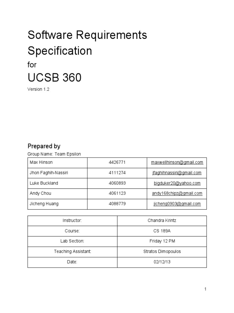UCSB 360 Software Requirements Spec | PDF | Android (Operating System ...