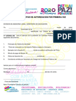 Formato Solicitud de Autorización CPA Primera Vez 2020