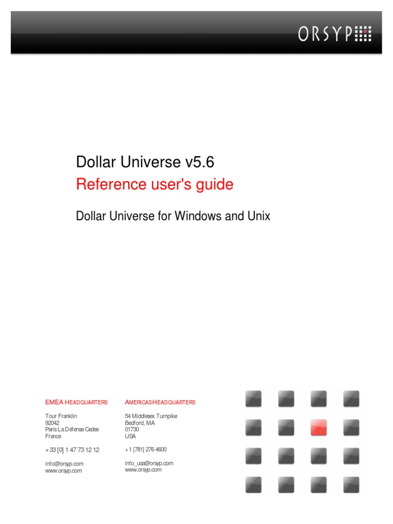 Dollar-Universe-Reference Guide PDF | PDF | Scheduling (Computing) |  Computer Network