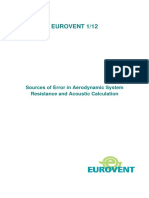 Eurovent Rec 1-12 - Sources of Error in Aerodynamic System Resistance and Acoustic Calculation - 2011 PDF