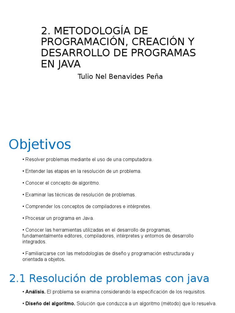 Metodología de Programación en Java | PDF | Programa de computadora ...