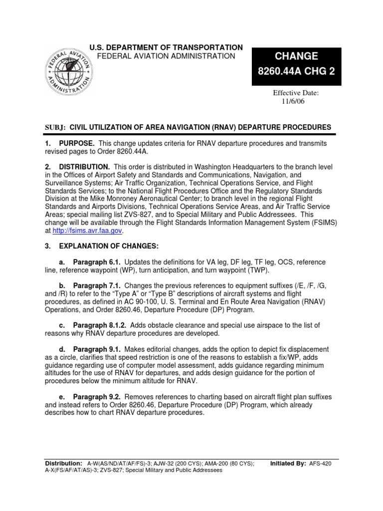 Change 8260.44A CHG 2: U.S. Department of Transportation | PDF ...