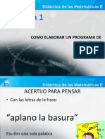 Presentacion Semana I Didactica II - 2016 PDF