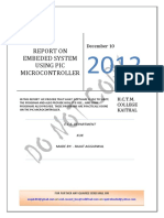 Repot On Picmicrocontroller PDF