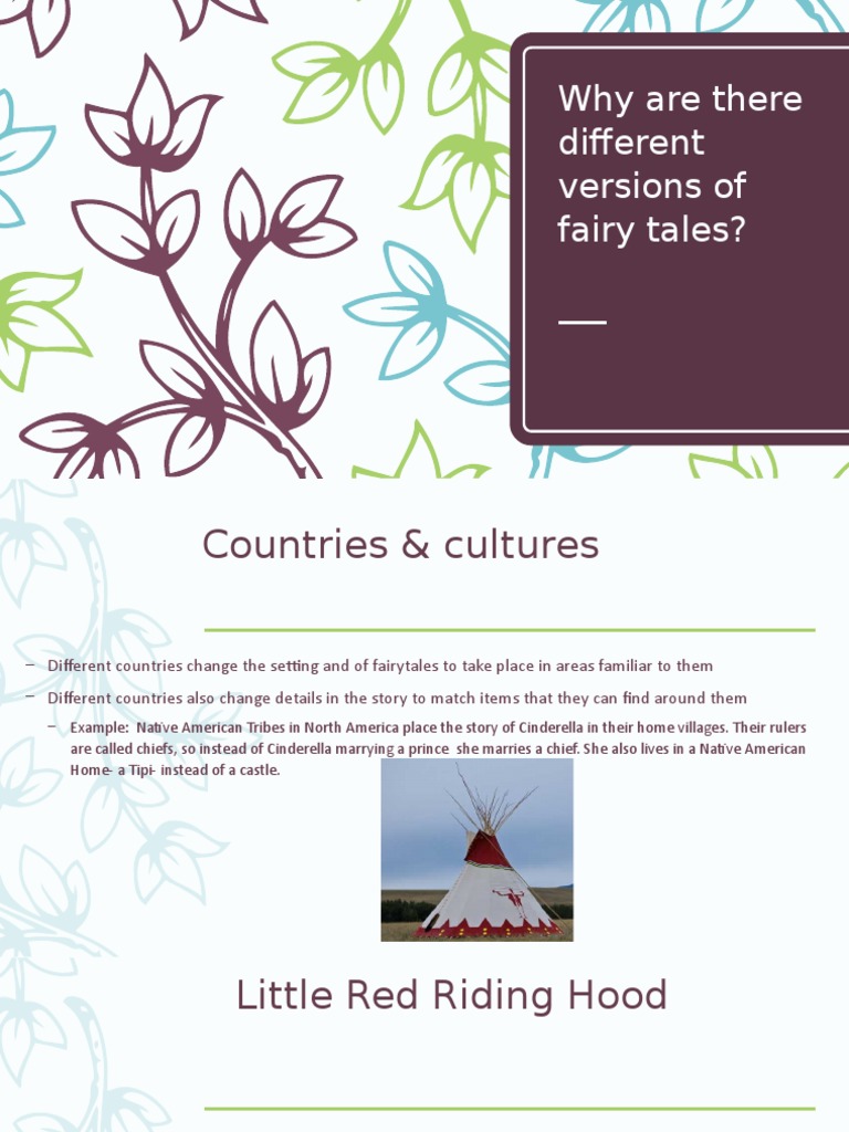 Different Versions of Fairy Tales PDF