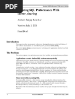 Boosting SQL Performance With Cursor - Sharing: Author: Sanjay Kaluskar Version: July 2, 2001 Final Draft