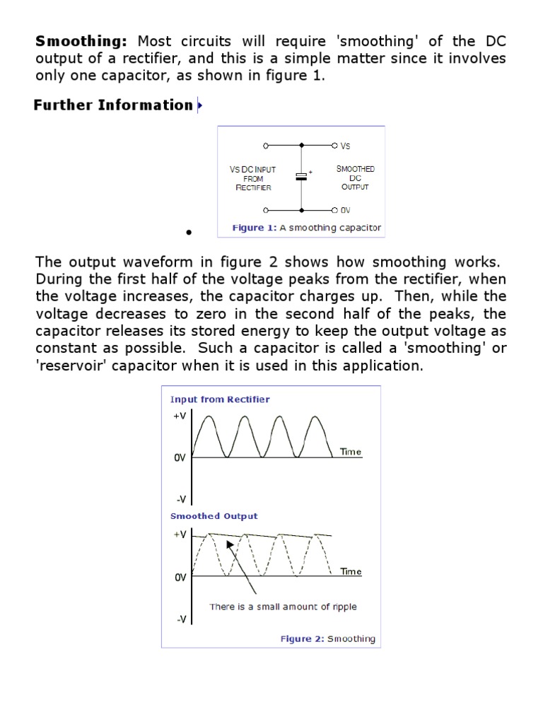 Smoothing PDF Rectifier Capacitor