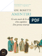 Radu Rosetti, Amintiri