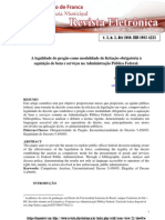 A Legalidade Do Pregão Como Modalidade de Licitação Obrigatória À Aquisição de Bens e Serviços Na Administração Pública Federal