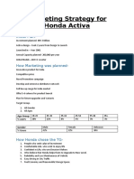 Marketing Strategy For Honda Activa