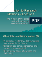Introduction To Research Methods - Lecture 1