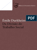 Livro - DURKHEIM - Emile - Da Divisão Social Do Trabalho