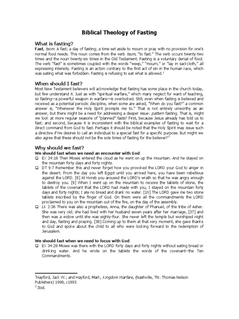 Fasting in Biblical Context | PDF | Fasting | Jeremiah