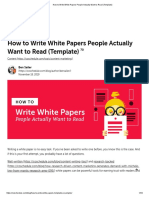 How To Write White Papers People Want To Read