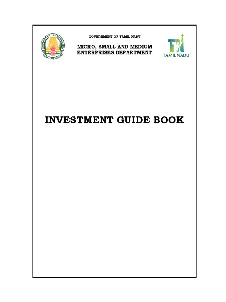 Investment Guide Book: Micro, Small and Medium Enterprises Department ...