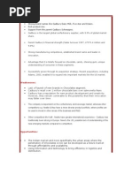 SWOT Analysis - Cadbury