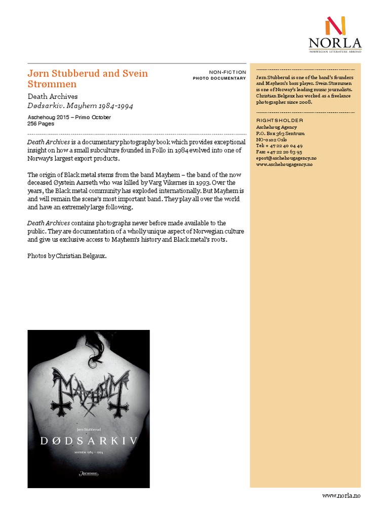 Mayhem's Black Metal Photo Archives | PDF