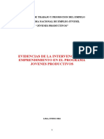 Informe de Evidencias Al MEF de Emprendimiento 130416