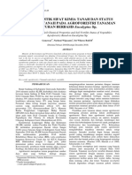 Karakteristik Sifat Kimia Tanah Dan Status Kesuburan Tanah Pada Agroforestri Tanaman SAYURAN BERBASIS Eucalyptus SP