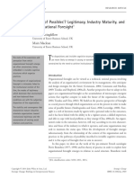 Legitimacy Industry Maturity and Foresight