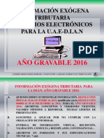 Información Exogena Tributaria DIAN AG 2016