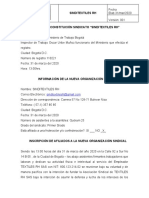 Acta de Constitución de Sindicato Textiles RH