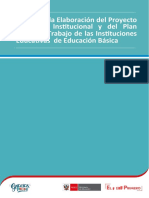 Guía para La Elaboración Del Proyecto Educativo Institucional y Del Plan Anual de Trabajo de Las Instituciones Educativ