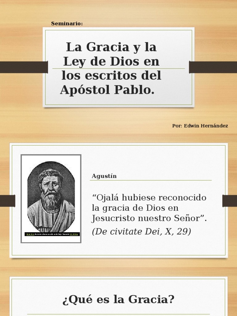 La Gracia y La Ley de Dios en | PDF | Gracia en el cristianismo | Pablo ...