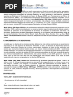 Ficha Técnica - Mobil Super 10W-30 | PDF | Lubricante | Petróleo