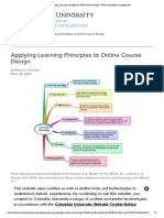 Applying Learning Principles To Online Course Design - Veteran Transition and Integration