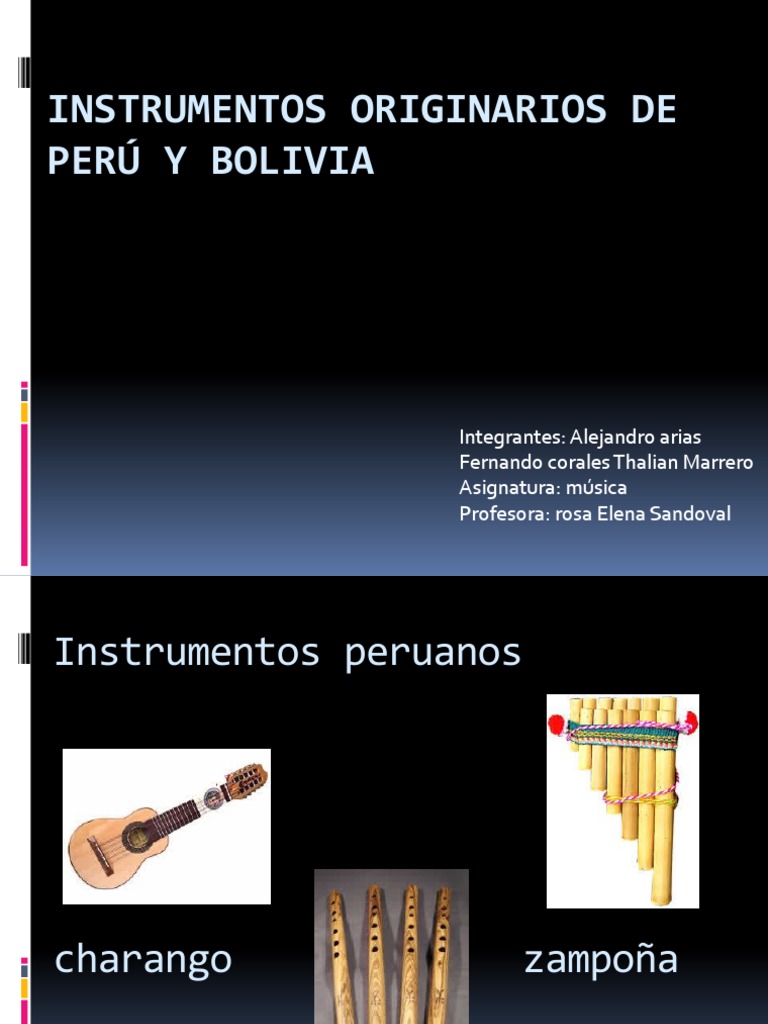 Instrumentos Originarios de Perú y Bolivia PDF