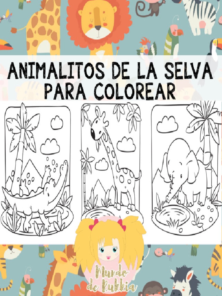 Dibujos Animales de La Selva para Colorear Por Mundo de Rukkia PDF | PDF