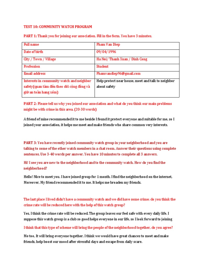 Community Watch Participation Insights | PDF