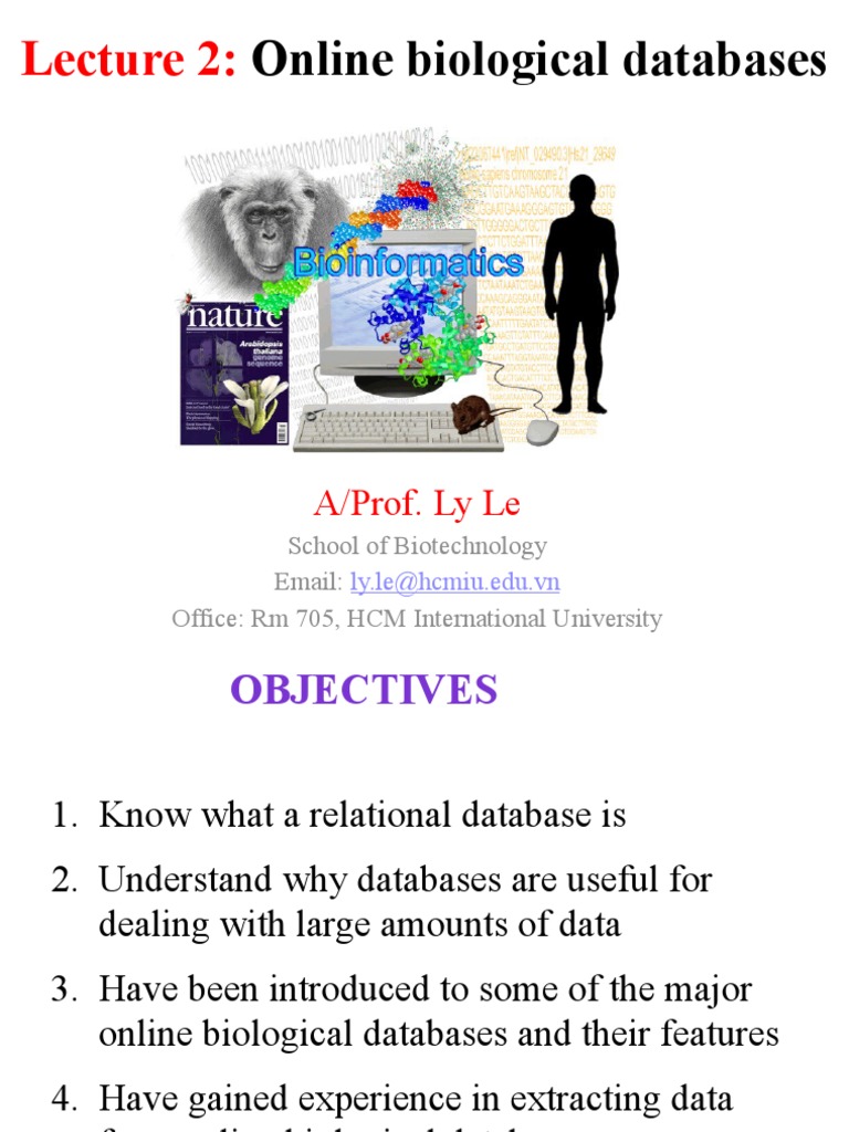 Online Biological Databases A/Prof. Ly Le PDF National Center For