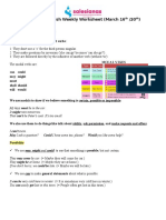 Modal Verbs: 10th A/C English Weekly Worksheet (March 16 /20)