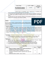 MA204 3-1-0-4 2016 Prerequisite: Nil: Course No. Course Name L-T-P - Credits Year of