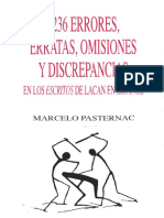 1236 errores, erratas, omisiones y discrepancias en los Escritos de Lacan en español - Marcelo Pasternac.pdf