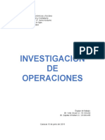 Aspectos Importantes en Investigacion de Operaciones