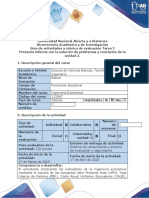 Guía de actividades y rúbrica de evaluación - Tarea 2 -  Presentar Informe con la solución de problemas y conceptos de la Unidad 2