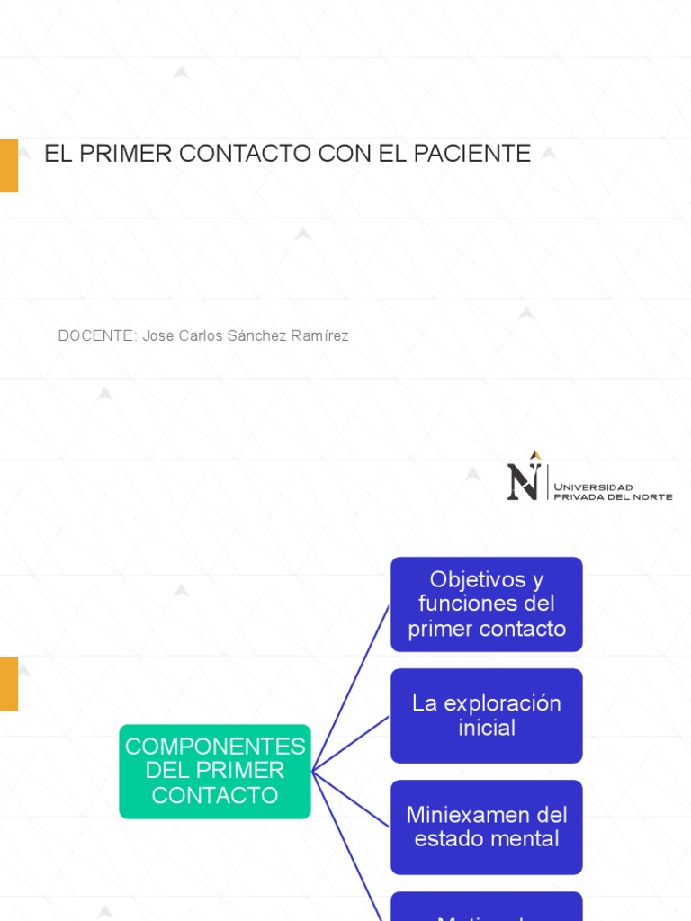 Primer Contacto con el Paciente | PDF | Diagnostico medico | Sicología