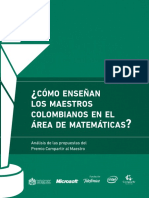 Cómo Enseñan Los Maestros Colombianos en El Área de Matemáticasa