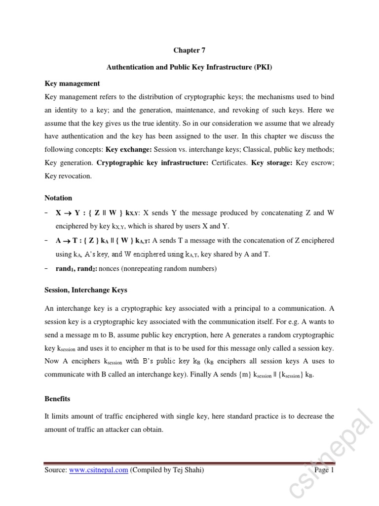(Authentication and Public Key Infrastructure (PKI) ) | PDF | Public ...