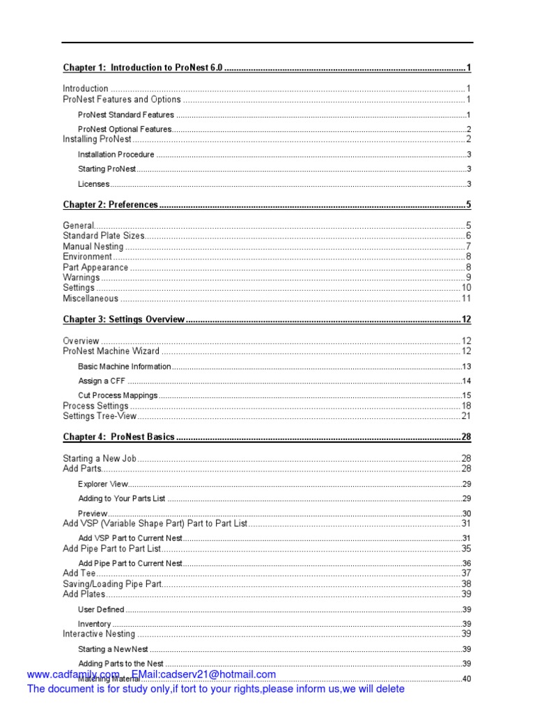 ProNest 6.0 User Guide and Features | PDF | Microsoft Windows | License