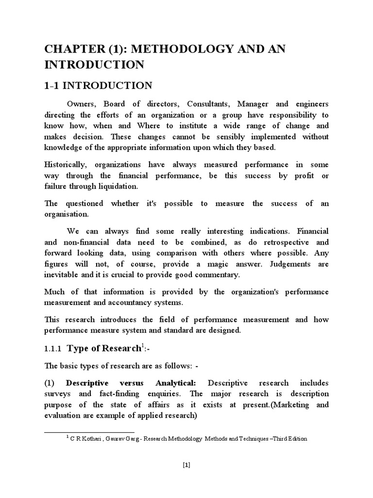 Chapter (1) : Methodology and An: 1-1 Introduction | PDF | Balance ...