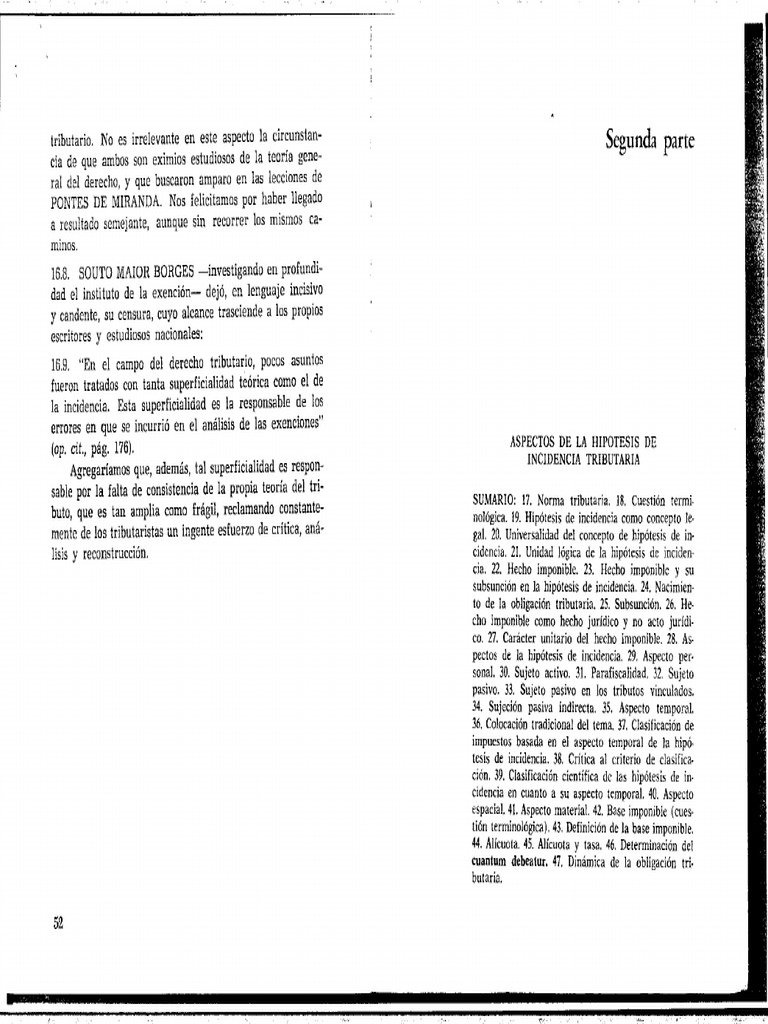 Hipótesis de Incidencia Tributaria Gerardo Ataliba (Versión Completa) PDF