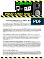 Music Licensing Cheat Sheet PDF