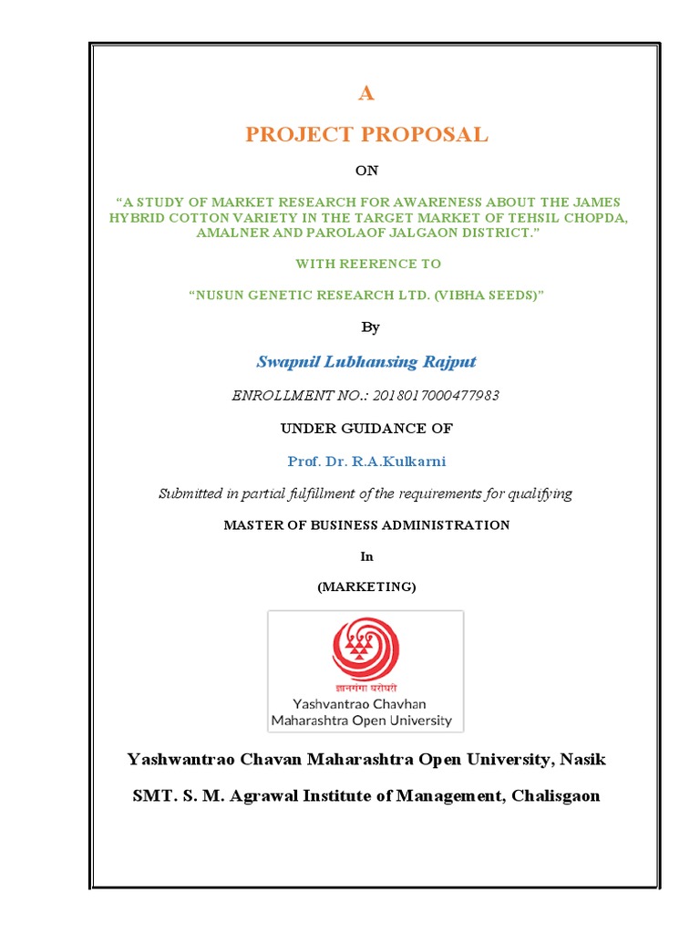 MBA Marketing Project | PDF | Marketing Research | Marketing