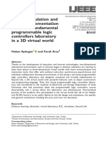 Design, Simulation and Virtual Implementation of A Novel Fundamental Programmable Logic Controllers Laboratory in A 3D Virtual World